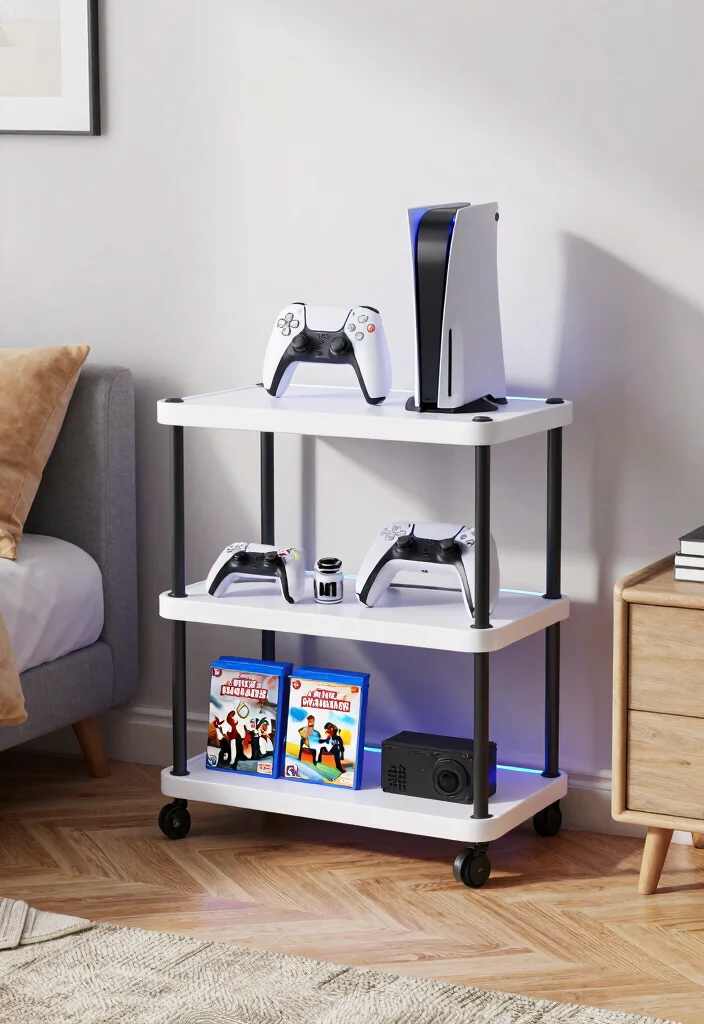 18 Video Game Bedroom Ideas for Boys Fun Gamer Style - 15. DIY Game Console Stand 1