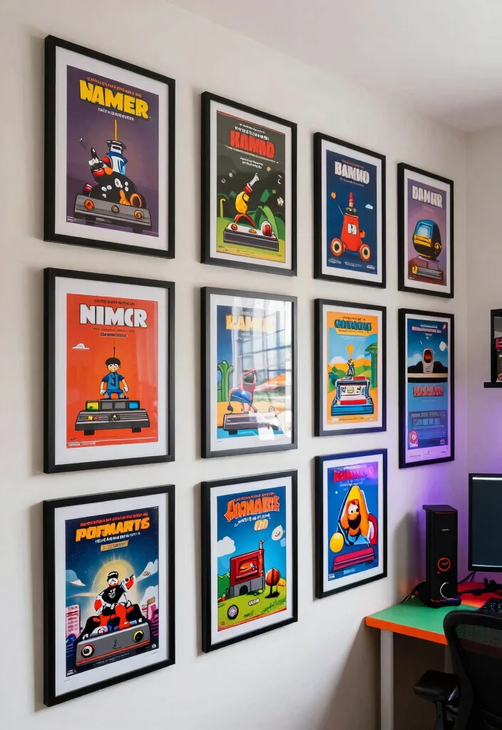 18 Video Game Bedroom Ideas for Boys Fun Gamer Style - 6. Retro Game Posters 1