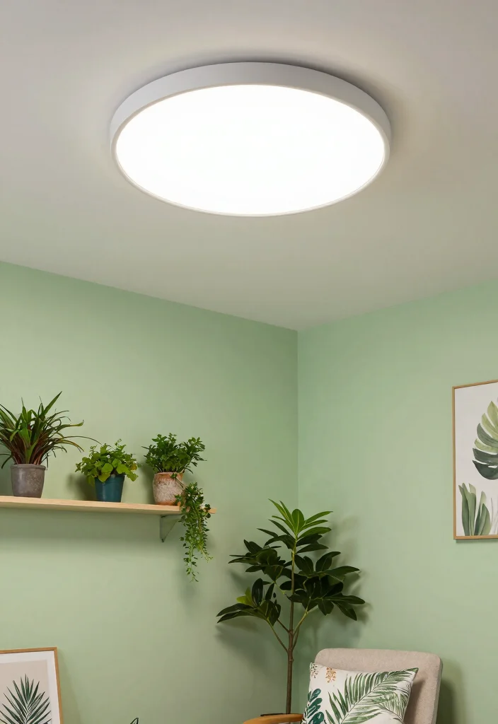 12 Ceiling Light Fixture Ideas That Update Any Room Without Rewiring - 3. Eco-Friendly LED Flush Mounts 1
