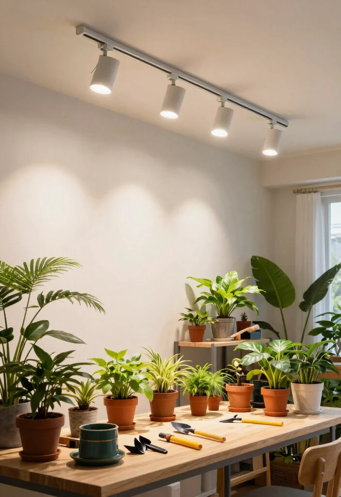 12 Ceiling Light Fixture Ideas That Update Any Room Without Rewiring - 9. Adjustable Track Lighting 1
