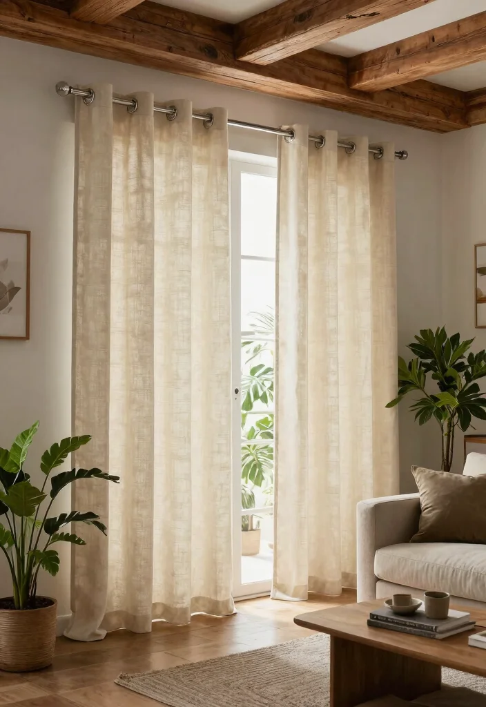 12 Farmhouse Curtain Ideas That Add Privacy Without Blocking Light - 3. Cotton Canvas Panels for a Structured Look 1