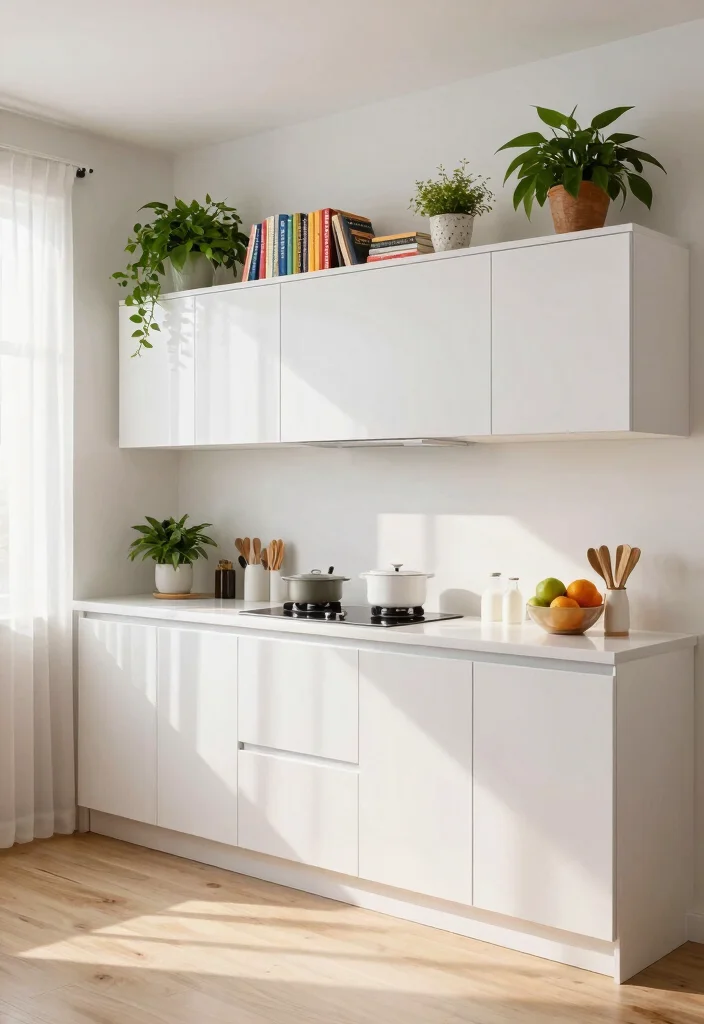 12 Floor to Ceiling Cabinets That Maximize Tight Kitchens - 1. Sleek White Cabinets with Open Shelves 1