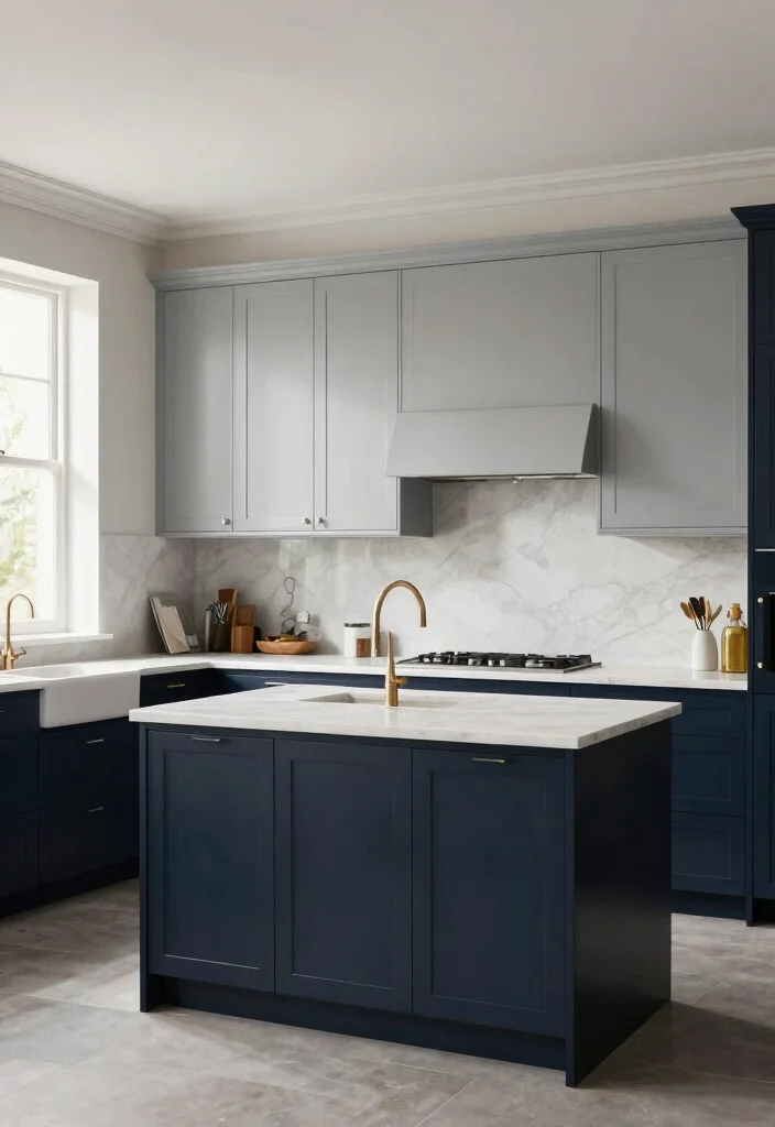 12 Floor to Ceiling Cabinets That Maximize Tight Kitchens - 6. Two-Tone Cabinets for Contrast 1