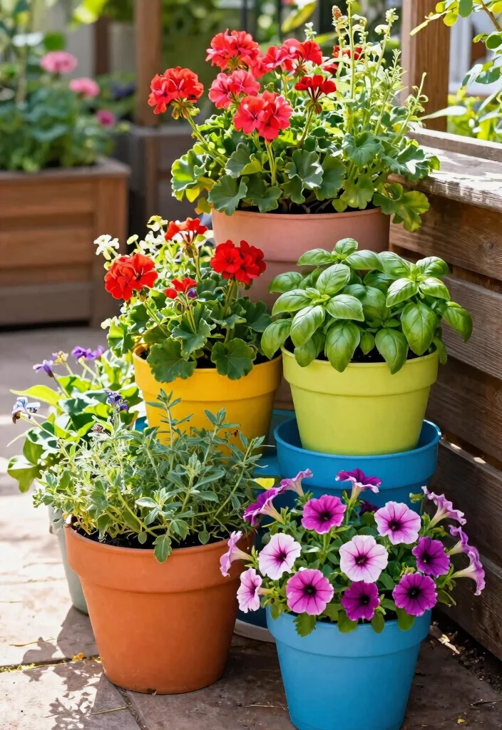 12 Flower Pots in Flower Beds Ideas That Add Height Without Digging - 9. Stackable Planters 1