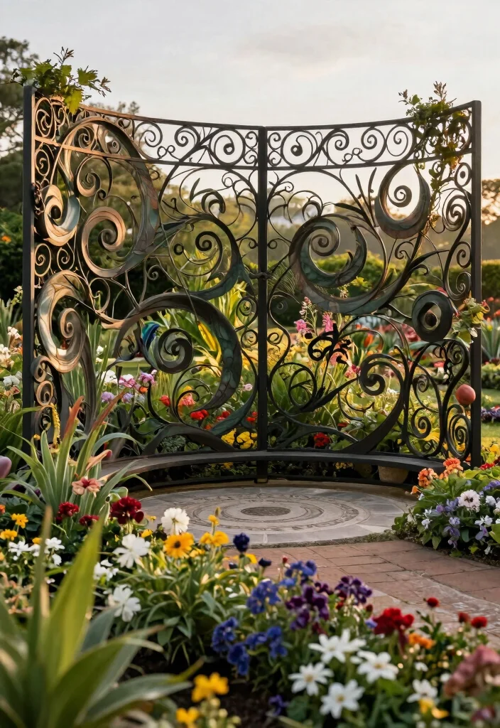 12 Metal Privacy Fence Ideas That Block Views Without Rusting - 12. Artistic Sculptural Fences 1