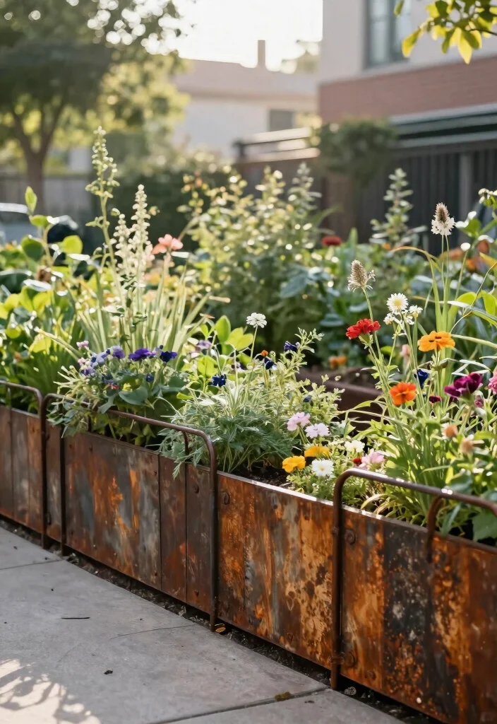 12 Metal Privacy Fence Ideas That Block Views Without Rusting - 9. Eco-Friendly Metal Fencing 1