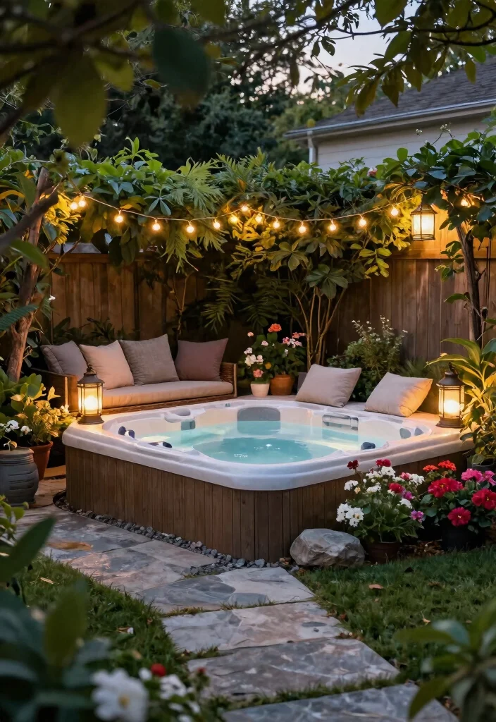 12 Outdoor Hot Tub Ideas on a Budget That Don't Need a Full Deck - 1. Cozy Corner Retreat 1