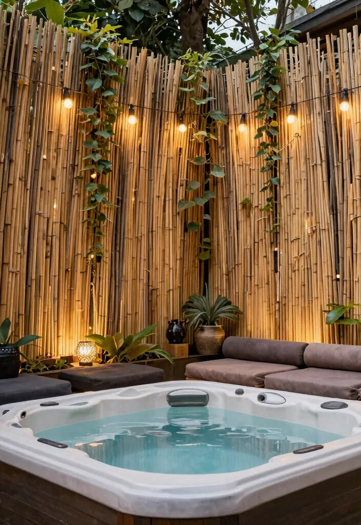 12 Outdoor Hot Tub Ideas on a Budget That Don't Need a Full Deck - 8. Privacy Screen Paradise 1