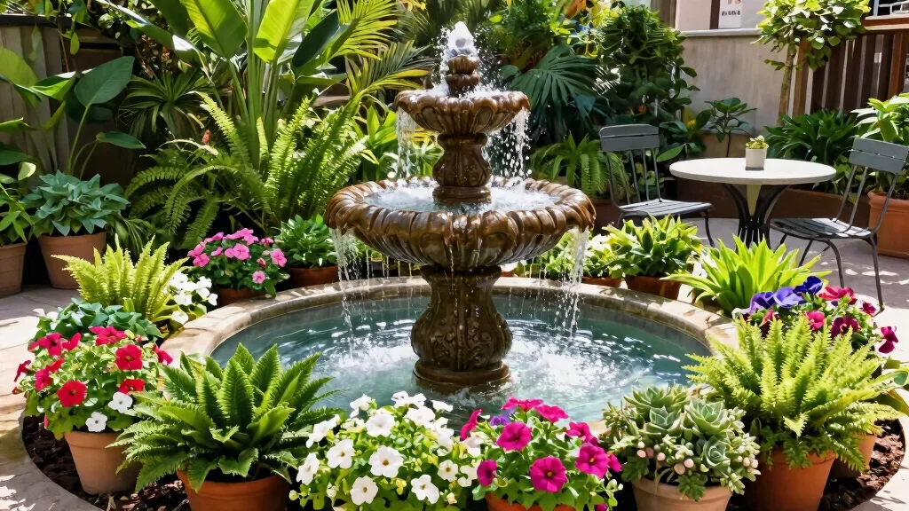 12 Outdoor Water Fountains That Run Without Buried Plumbing