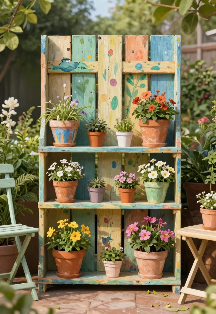 12 Pallet Planter Wall Ideas That Upcycle Wood and Save Money - 5. Rustic Garden Art 1