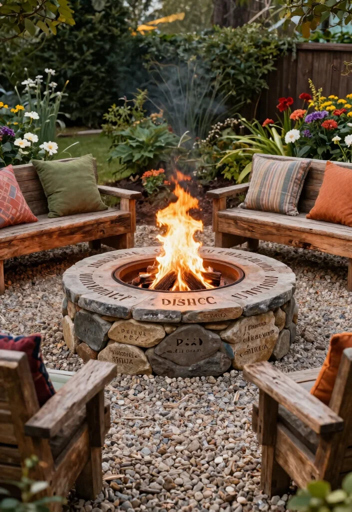 12 Pea Gravel Fire Pit Ideas on a Budget That Drain Fast After Rain - 11. Customized Fire Pit Ring 1