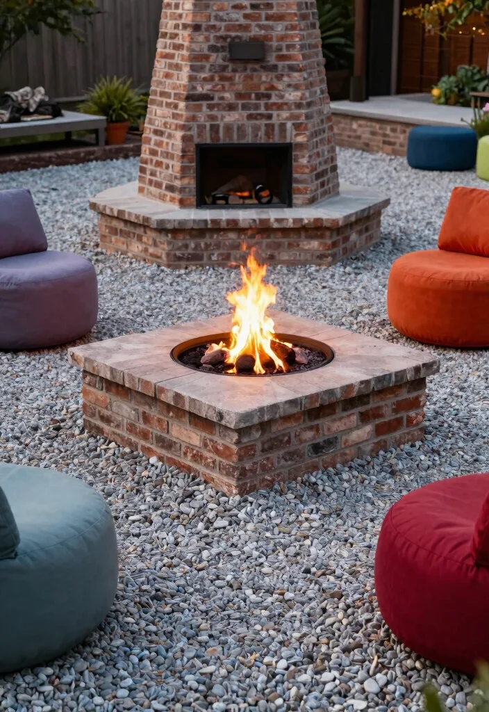 12 Pea Gravel Fire Pit Ideas on a Budget That Drain Fast After Rain - 3. Raised Fire Pit with a Gravel Base 1