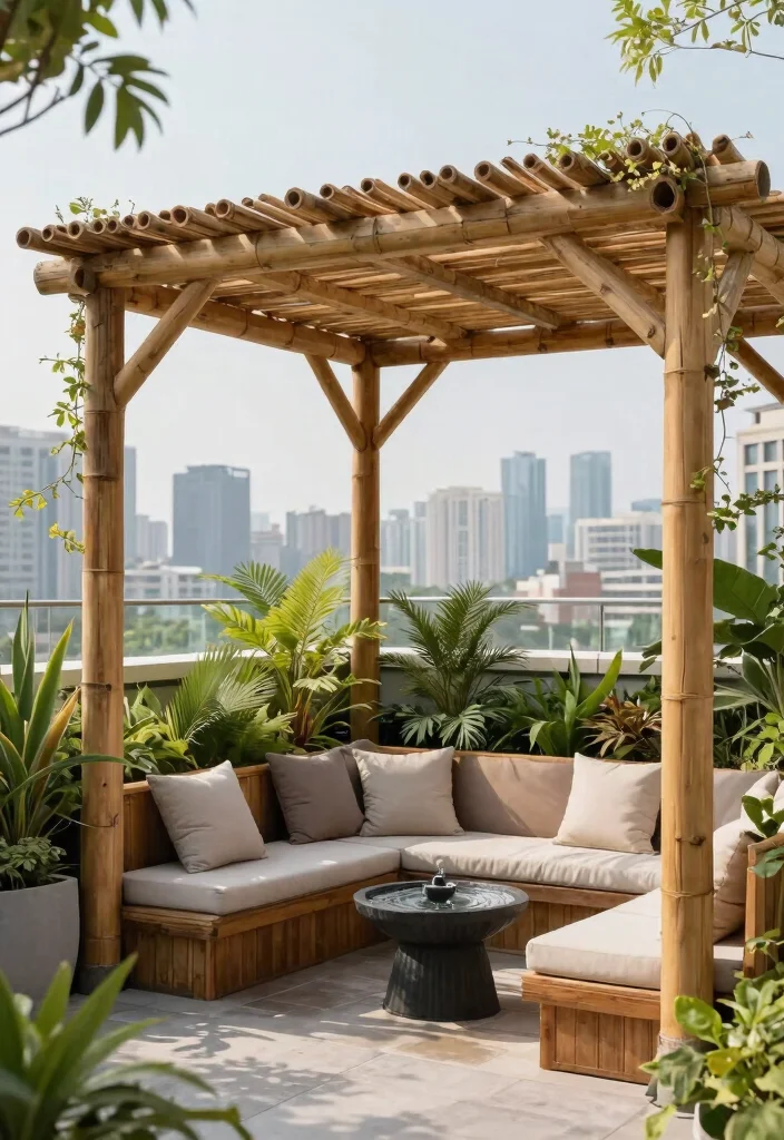 12 Roof Top Pergola Ideas That Provide Shade Without Blocking Views - 10. Urban Zen Pergola 1