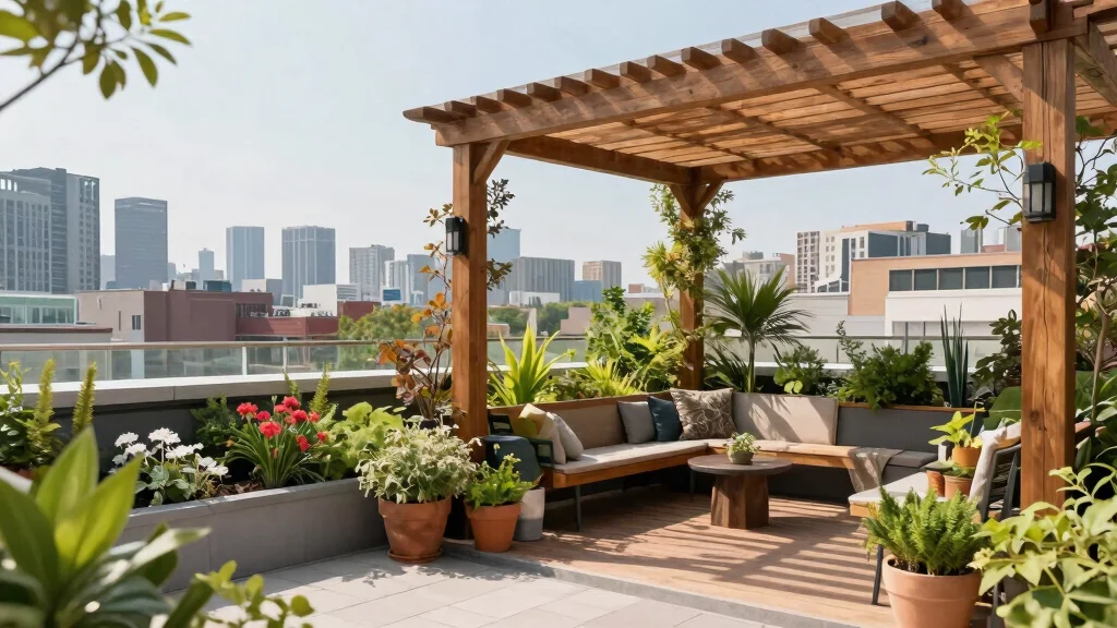 12 Roof Top Pergola Ideas That Provide Shade Without Blocking Views