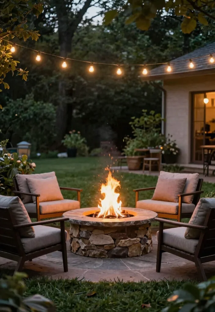 12 Small Backyard Patio Ideas That Fit Without Killing the Grass - 10. Fire Pits as Focal Points 1
