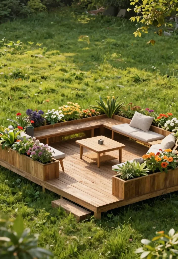12 Small Backyard Patio Ideas That Fit Without Killing the Grass - 2. Wooden Decking for a Natural Feel 1