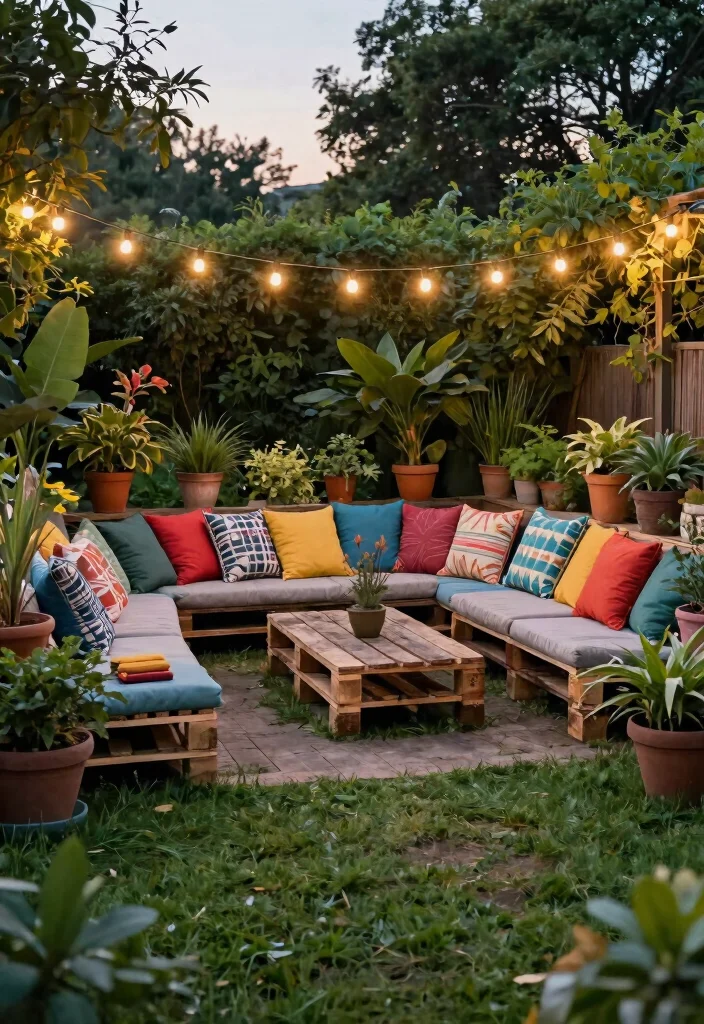 12 Small Backyard Patio Ideas That Fit Without Killing the Grass - 3. Pallet Patios - Repurposed Charm 1