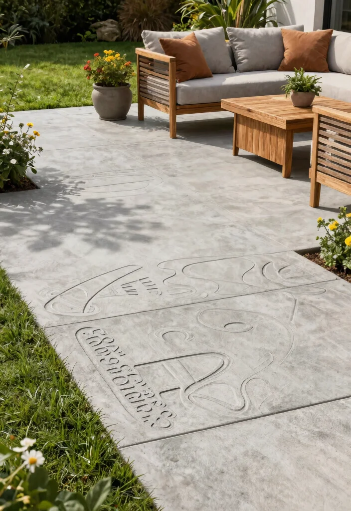 12 Small Backyard Patio Ideas That Fit Without Killing the Grass - 5. Concrete Slabs for Durability 1