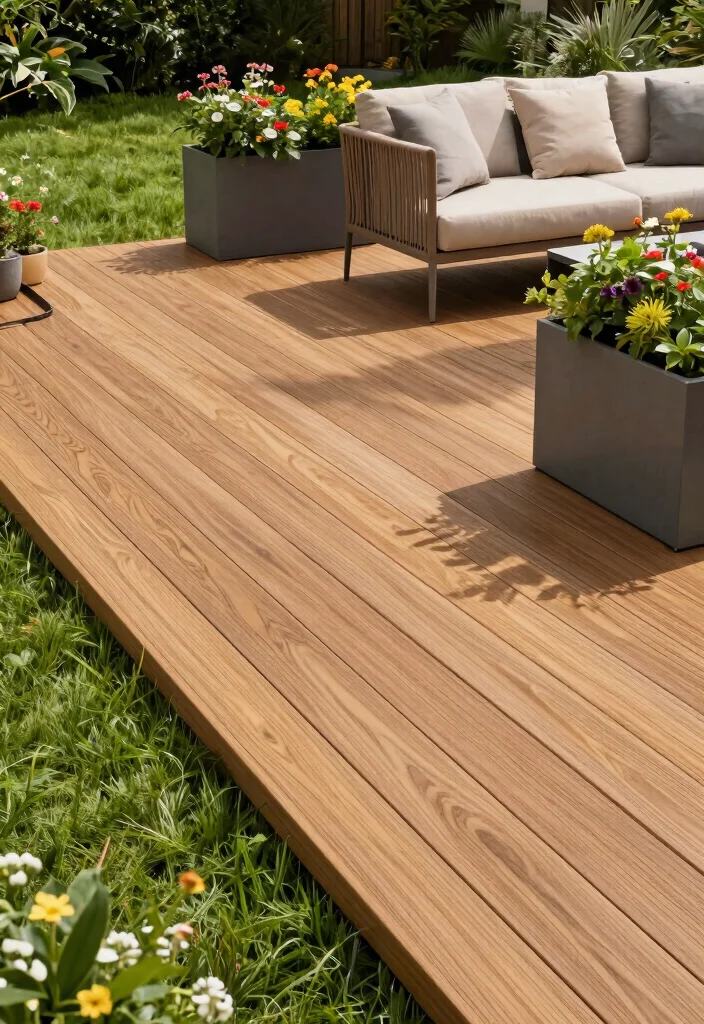 12 Small Backyard Patio Ideas That Fit Without Killing the Grass - 6. Eco-Friendly Composite Decking 1
