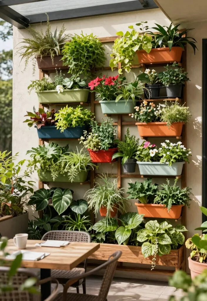 12 Small Backyard Patio Ideas That Fit Without Killing the Grass - 9. Vertical Gardens for Space-saving Greenery 1