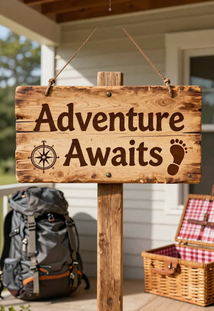 12 Summer Porch Signs That Look Hand-Painted but Aren't - 10. Adventure Awaits 1
