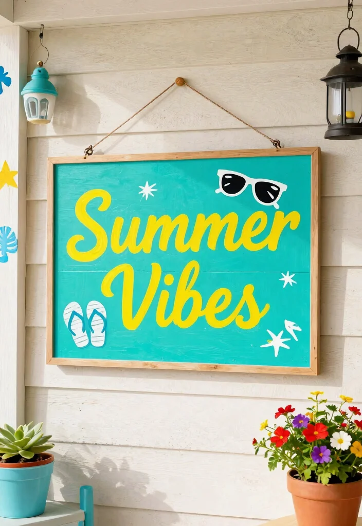 12 Summer Porch Signs That Look Hand-Painted but Aren't - 3. Summer Vibes 1