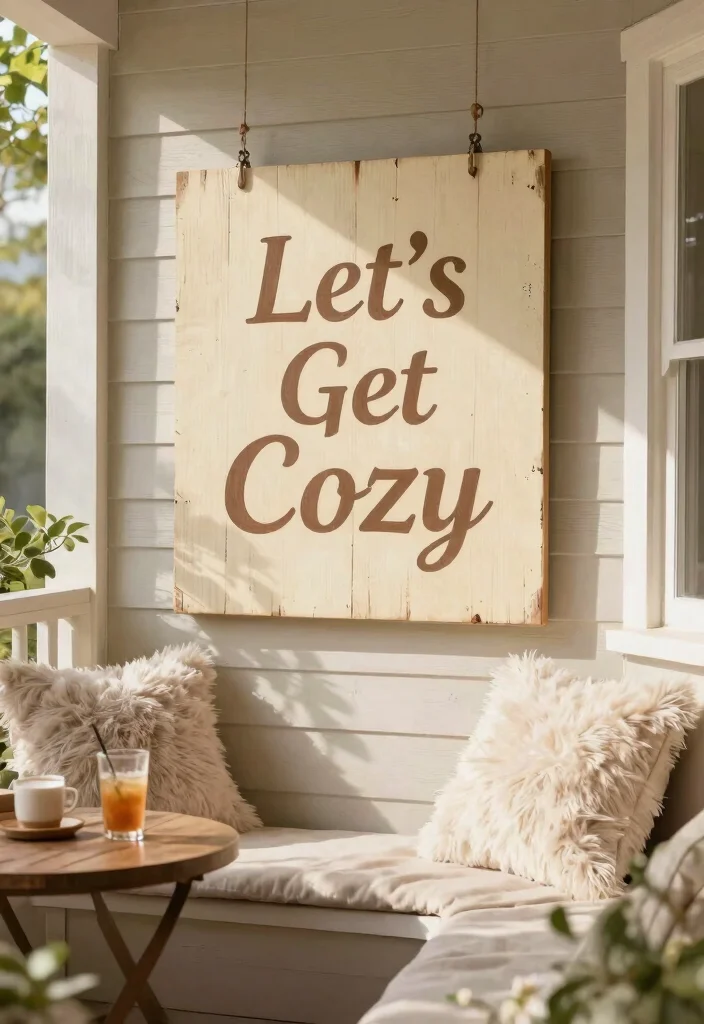 12 Summer Porch Signs That Look Hand-Painted but Aren't - 4. Let's Get Cozy 1