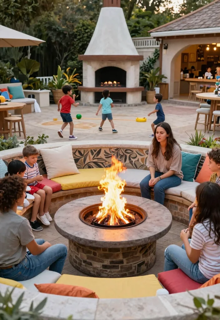 12 Sunken Fire Pit Ideas That Keep Flames Low and Seating Close - 10. Family-Friendly Sunken Fire Pit 1