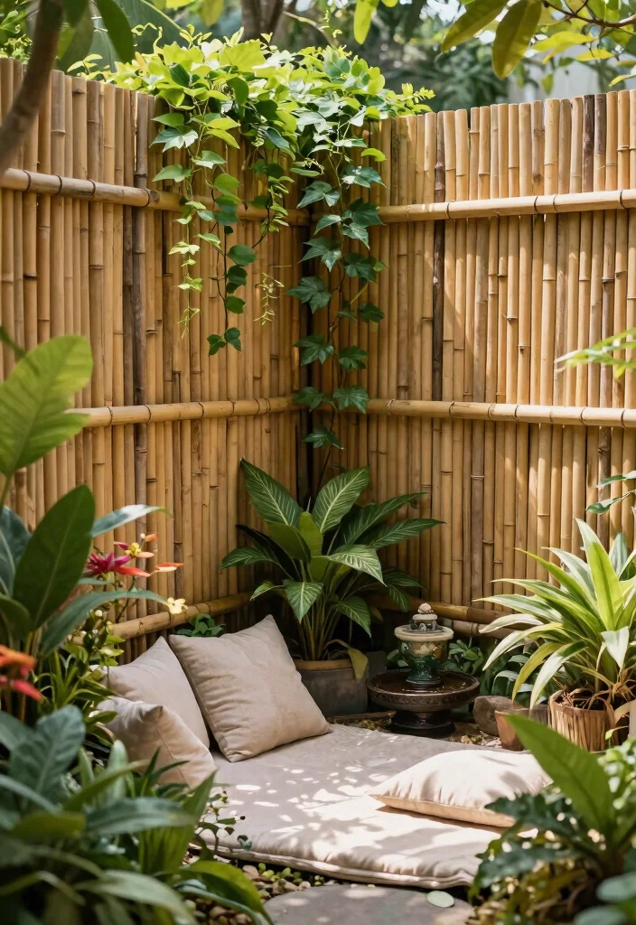 12 Timber Fence Ideas That Last 15+ Years Without Rotting - 5. Bamboo Fencing – Exotic and Sustainable 1