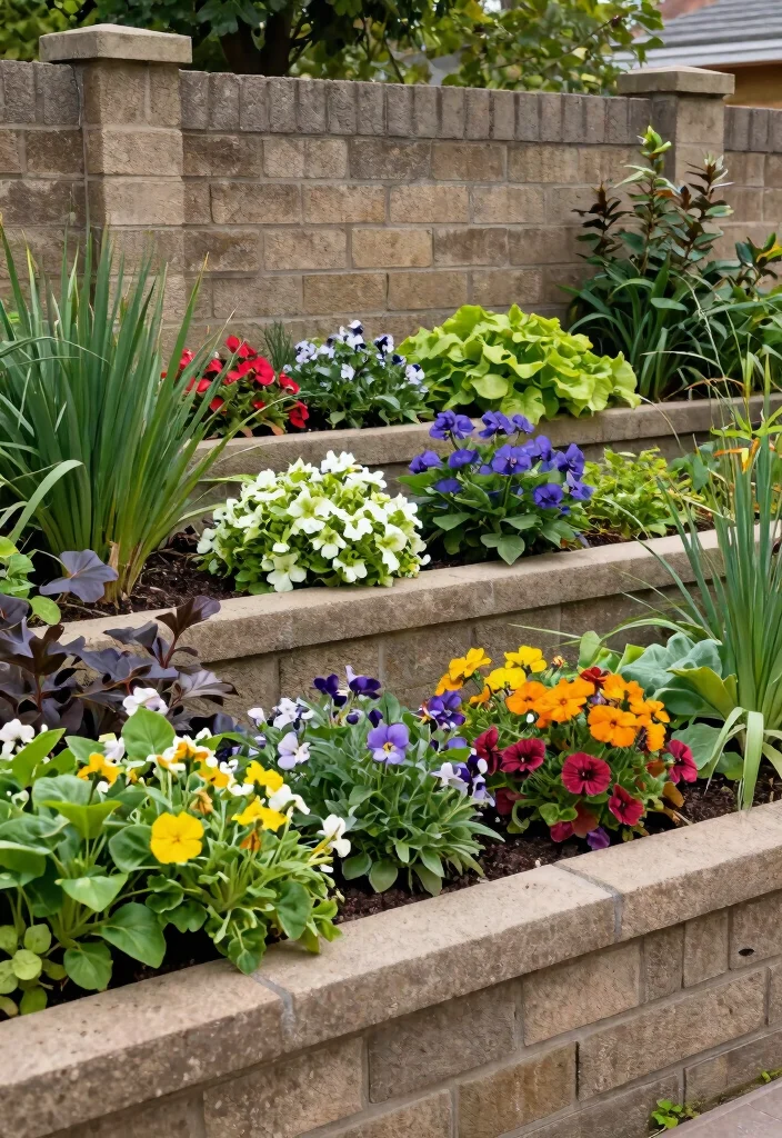 14 Cinder Block Fence Ideas That Look Finished Instead of Industrial - 13. Raised Planter Beds 1
