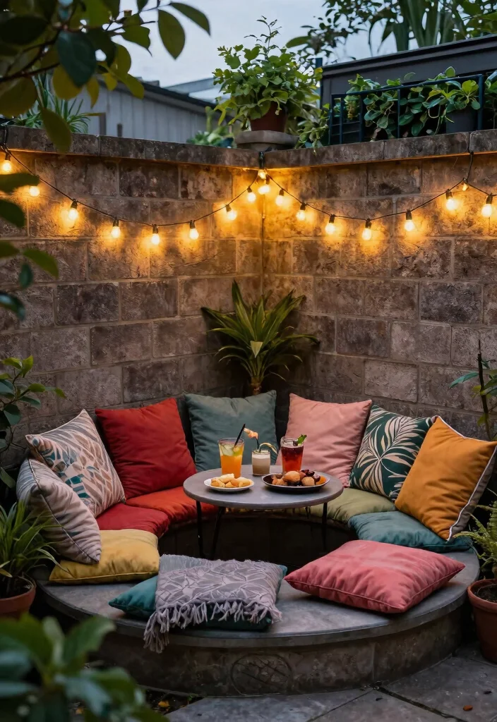14 Cinder Block Fence Ideas That Look Finished Instead of Industrial - 6. Cozy Outdoor Nook 1