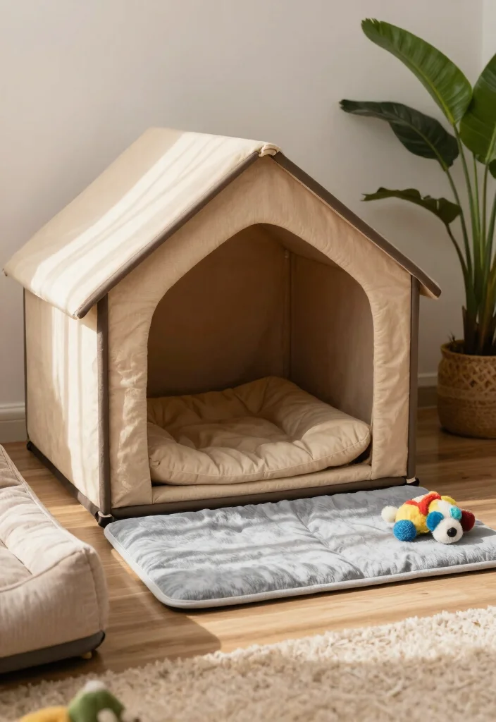 14 Dog House Outdoor Ideas That Stay Cool in Summer Heat - 13. Cooling Mat Inside the Dog House 1