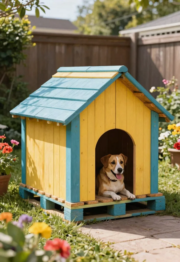 14 Dog House Outdoor Ideas That Stay Cool in Summer Heat - 9. Pallet Dog House 1