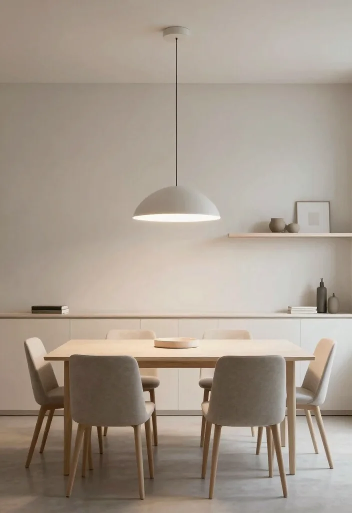 14 Farmhouse Chandelier Dining Rooms That Scale Right Over the Table - 6. Minimalist Farmhouse Chandelier Styles 1