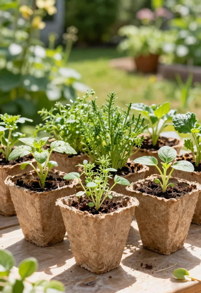 14 Garden Planter Ideas That Drain Well and Don't Rot - 11. Biodegradable Planters 1
