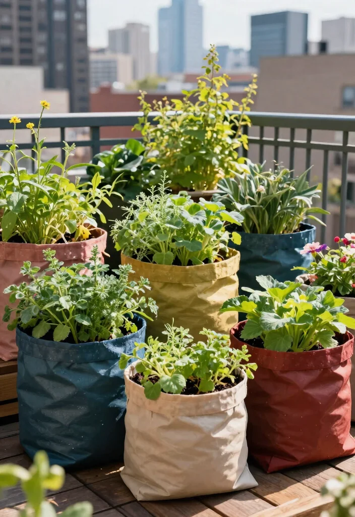 14 Garden Planter Ideas That Drain Well and Don't Rot - 3. Fabric Grow Bags 1