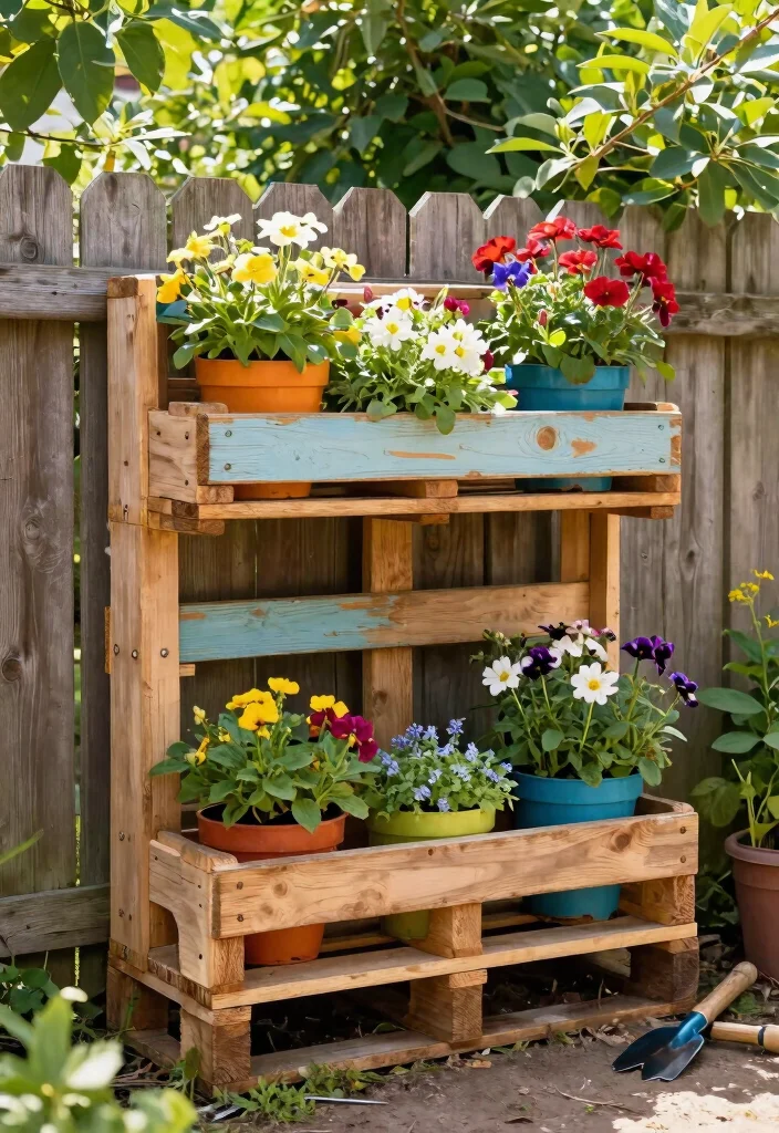 14 Outdoor Planter Wall Ideas That Turn Blank Fences Into Vertical Gardens - 1. Vertical Wooden Pallet Planter 1