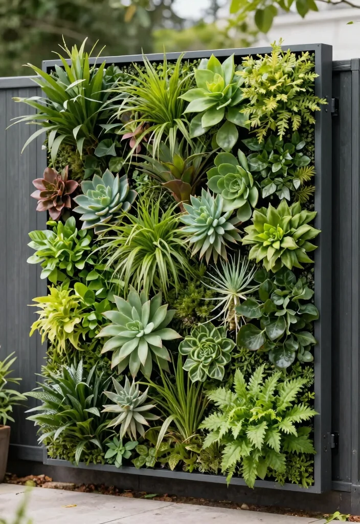 14 Outdoor Planter Wall Ideas That Turn Blank Fences Into Vertical Gardens - 11. Green Wall Panels 1