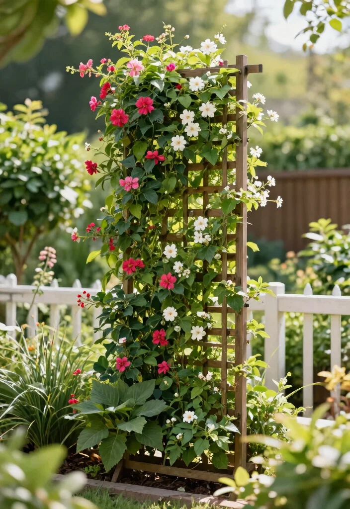 14 Outdoor Planter Wall Ideas That Turn Blank Fences Into Vertical Gardens - 8. Vertical Garden Trellis 1