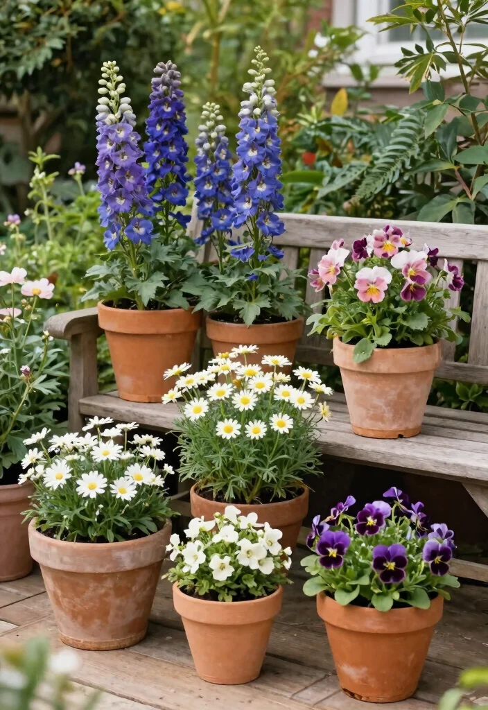 14 Patio Flower Pots Arrangements That Bloom All Season Long - 1. Classic Cottage Garden 1