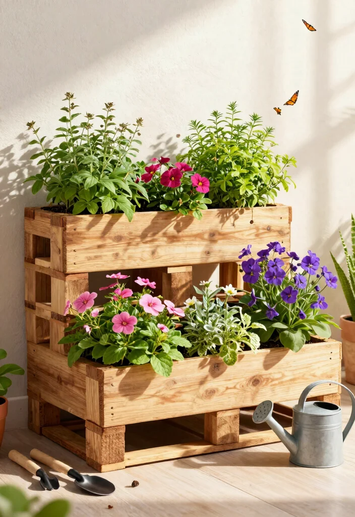 14 Planter Box Plans You Can Build in One Weekend - 1. Whimsical Pallet Planter 1