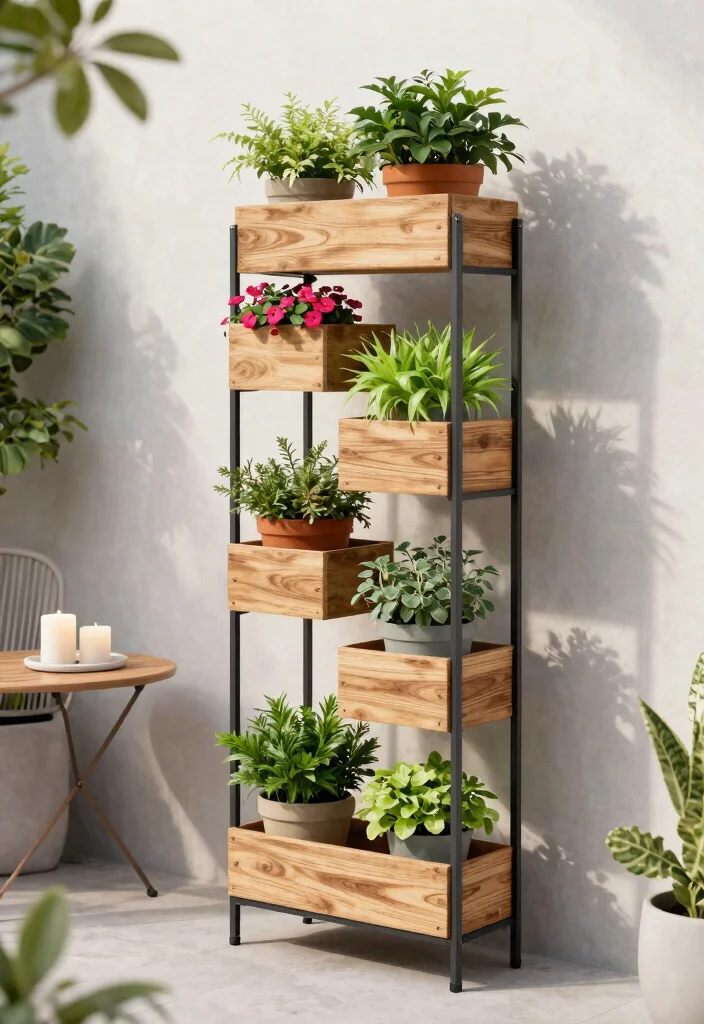 14 Planter Box Plans You Can Build in One Weekend - 2. Modern Vertical Planter Stand 1