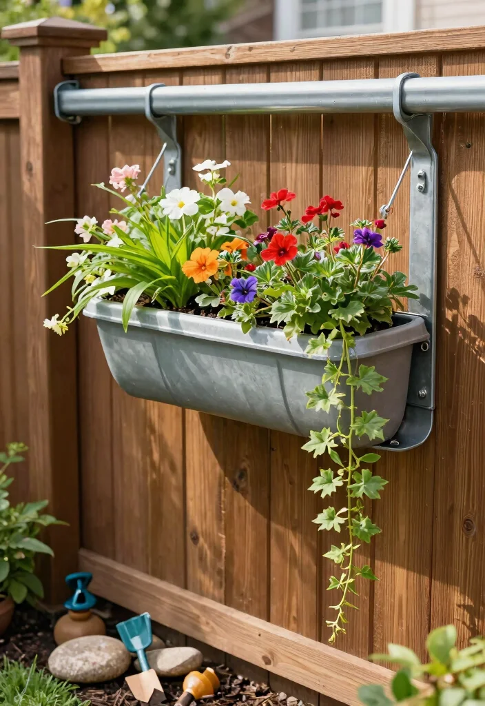 14 Planter Box Plans You Can Build in One Weekend - 9. Hanging Gutter Planter 1