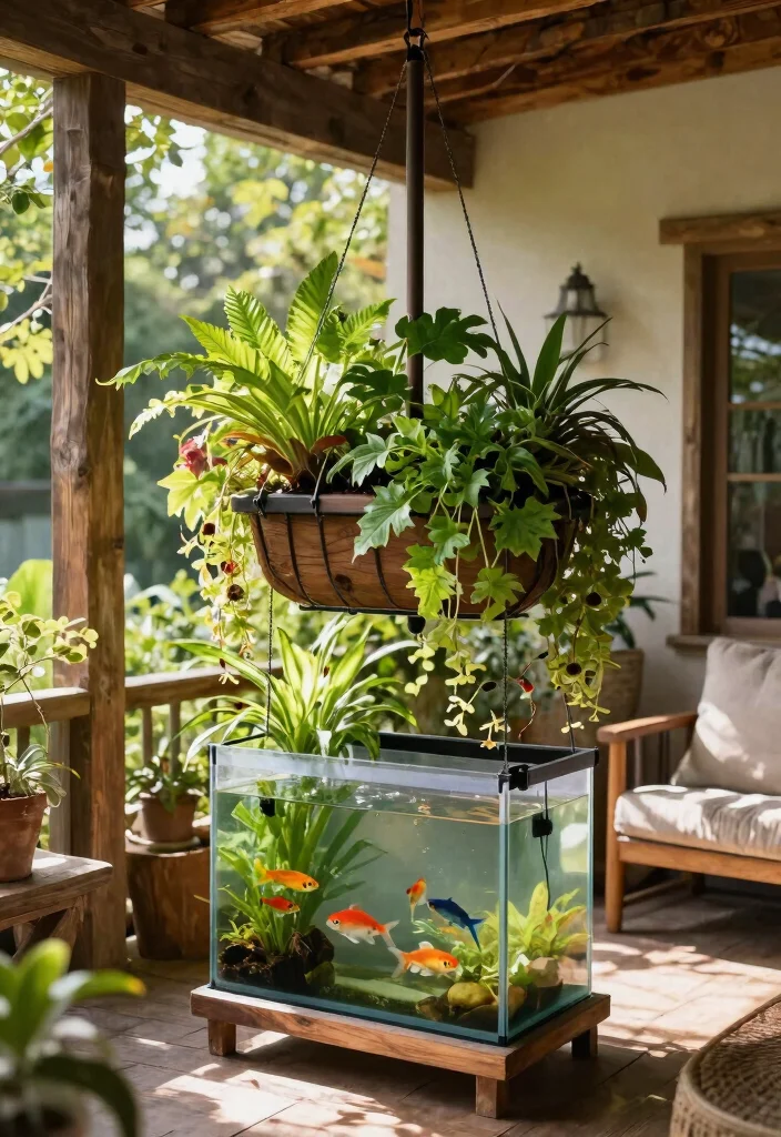14 Porch Hanging Basket Ideas That Stay Watered Without Daily Attention - 11. Aquaponics Hanging Baskets 1