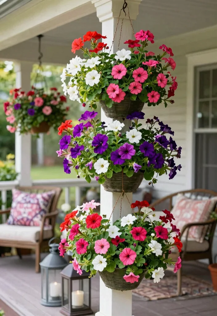 14 Porch Hanging Basket Ideas That Stay Watered Without Daily Attention - 12. Hanging Flower Gardens 1