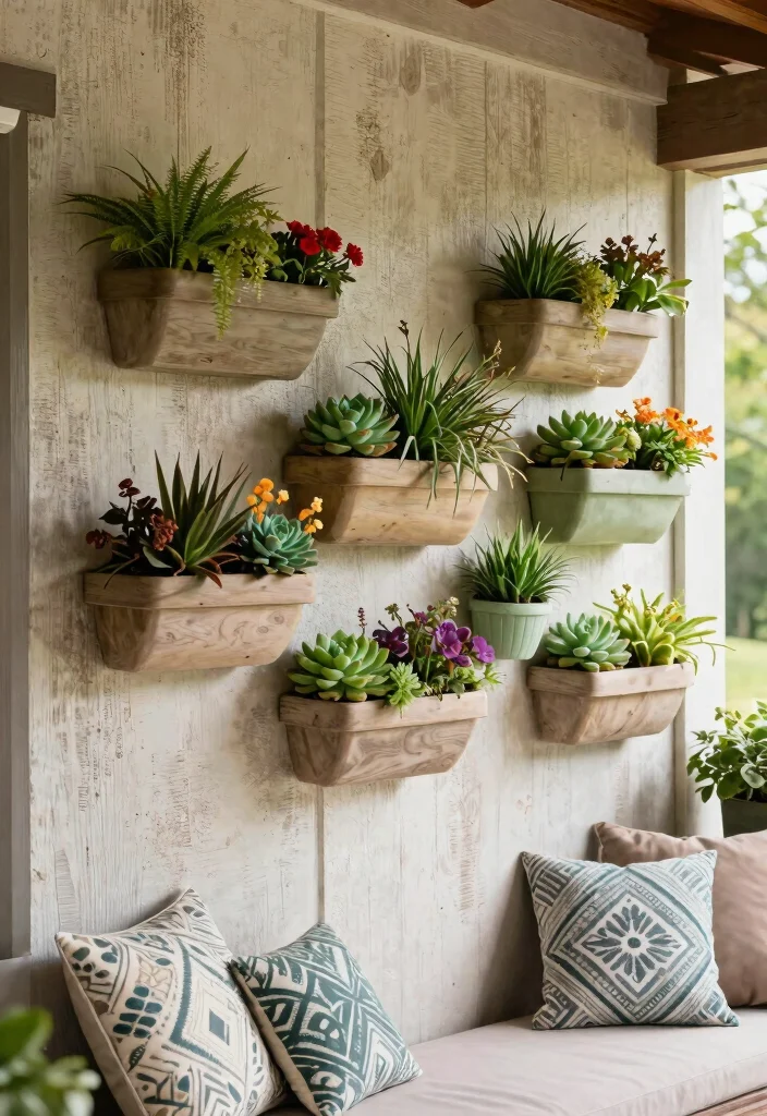 14 Porch Hanging Basket Ideas That Stay Watered Without Daily Attention - 4. Self-Watering Wall-Mounted Planters 1