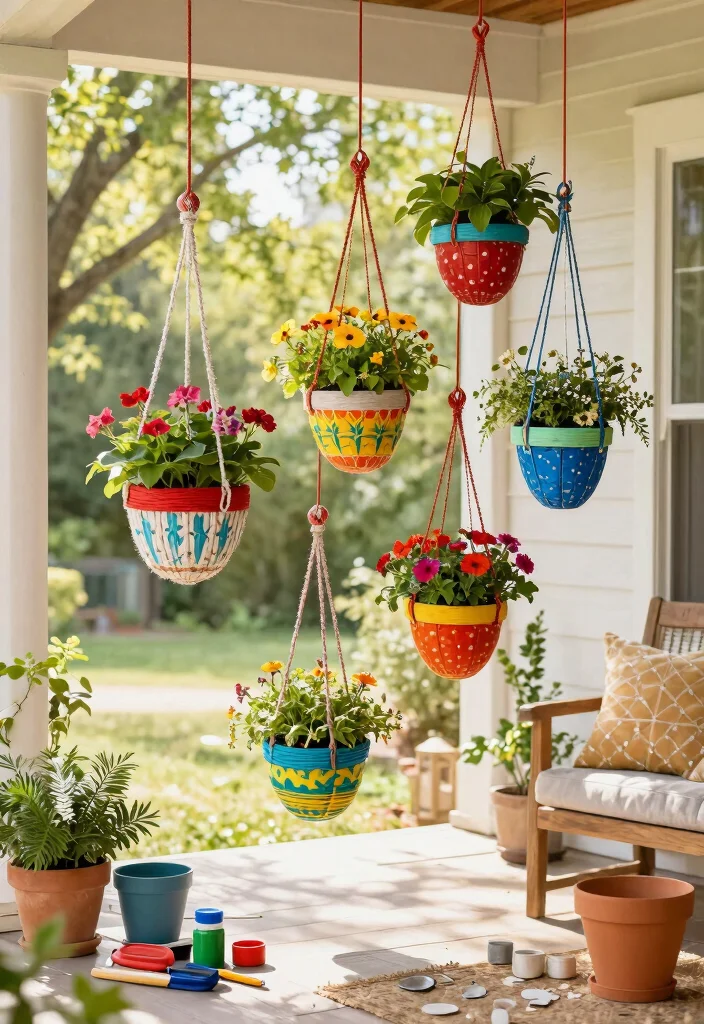 14 Porch Hanging Basket Ideas That Stay Watered Without Daily Attention - 7. DIY Self-Watering Hanging Baskets 1