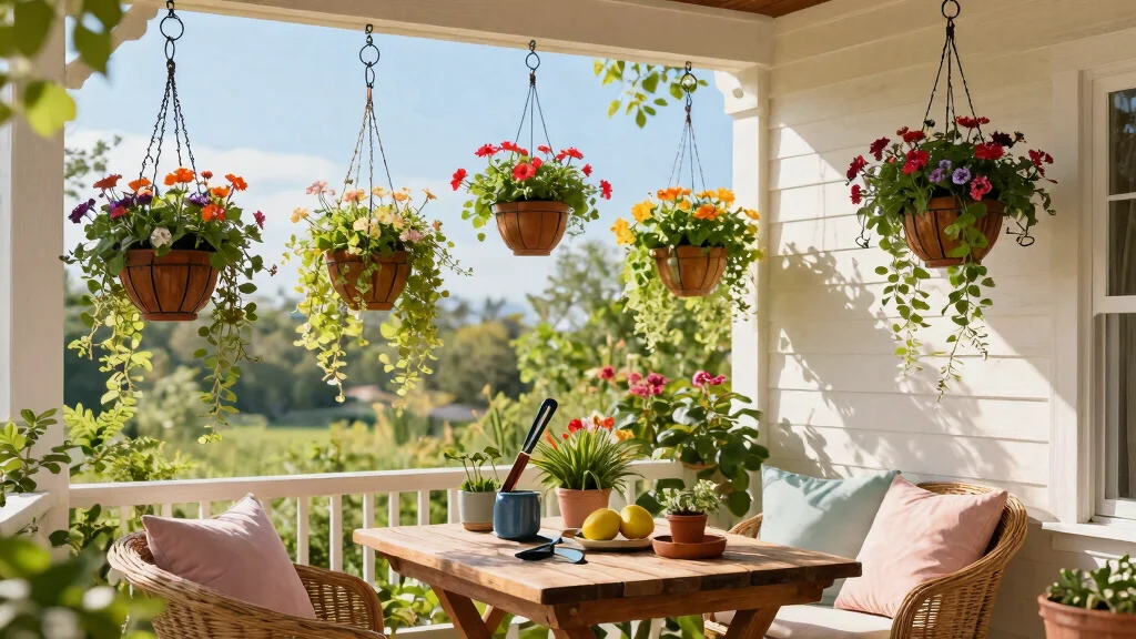 14 Porch Hanging Basket Ideas That Stay Watered Without Daily Attention