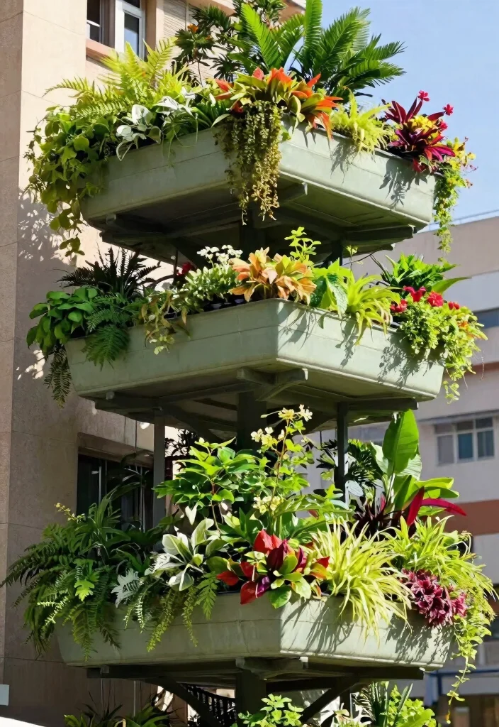 14 Porch Railing Planters That Stay Put in High Wind - 14. Multi-Tiered Planters 1