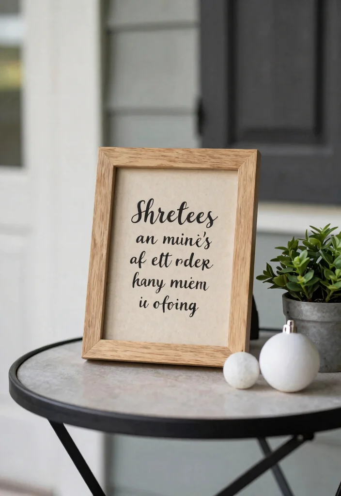 14 Small Front Porch Christmas Decor Ideas That Don't Crowd the Entry - 12. Simple Frame Displays 1